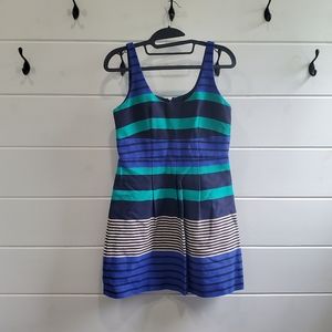 Loft | Colorful Striped Sleeveless Mini Dress